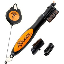 BrushPro Retractable Golf Club Cleaner with Replacement Heads Groove Cleaner