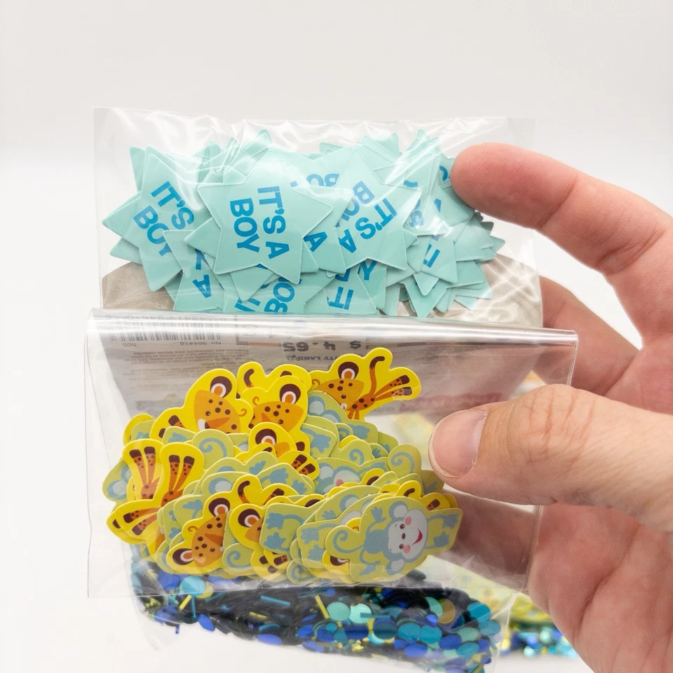 Fisher Price Baby Shower Party Supplies Jungle 1.2 oz. Boy Confetti Mix - Image 4 of 4