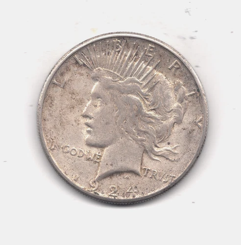 US 1924-S, San Francisco Mint, PEACE SILVER DOLLAR in VF Condition!