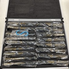 EFFICERE 17-Piece Premium 1/2” Set in Aluminum Case, Gold and Black-NEW