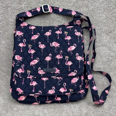 Vera Bradley Flamingo Fiesta Quilted Hipster Crossbody Purse Retired Travel 