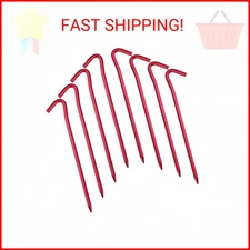 7075 Aluminum Tent Stakes 10/15 Pack - Ultralight 7 Inch Hook Tent Pegs with Car