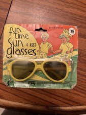 Vintage Kids Aviator Sunglasses Yellow Frame