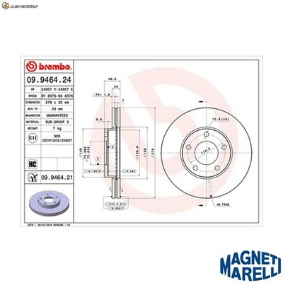2x BREMSSCHEIBE 360406056700 FÜR MAZDA L850/L823 1.8L Y406/Y642/Y655/Y650 1.6L