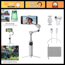 Insta360 Flow 2 Plus AI Tracker Bundle Grey - Foldable Phone Gimbal, AI Tracking
