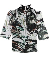 bar III Womens Cold shoulder Tunic Dress, multi, XL