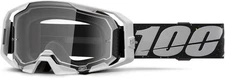 100% ARMATIC Goggle - Clear Lens (White/Black/Clear) 50059-00007