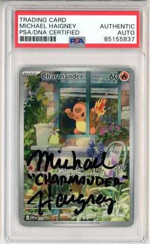 PSA Signed Micheal Haigney Charmander SVP044 EN Black Star Promo
