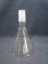 PYREX Short Form Glass Powder Funnel w/ Flat Side 4 5/8”-5 5/8” OD 29/42 Jnt