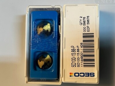 SECO - DRILL INSERT -SD 100-15-88 -P, PACK OF  2 NEW INSERT FOR  $ 85 .00