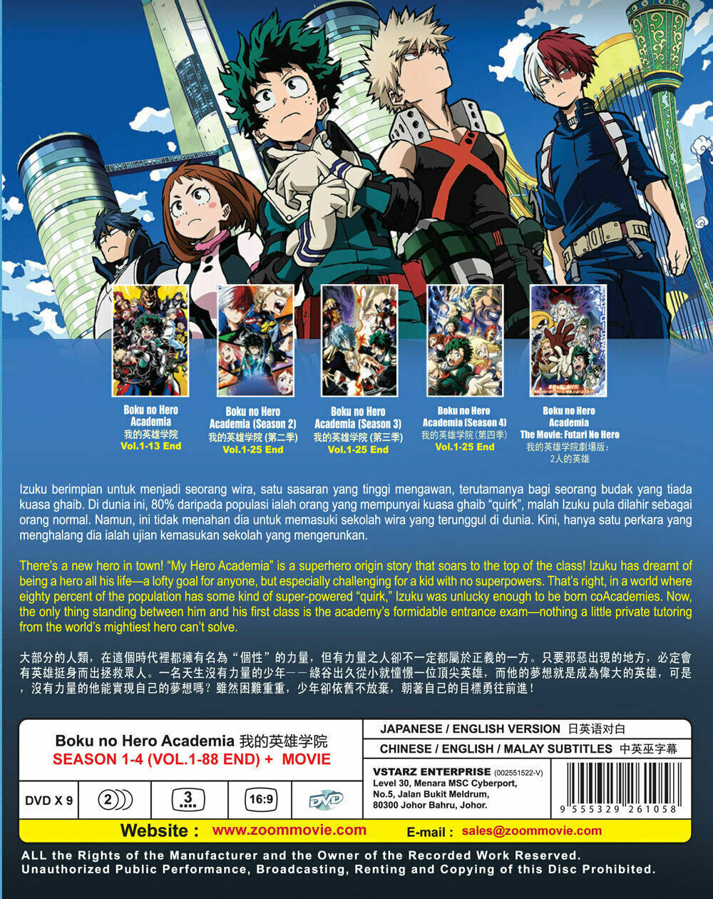 Dvd Boku No Hero Academia 4ª Temporada Completa E Dublada