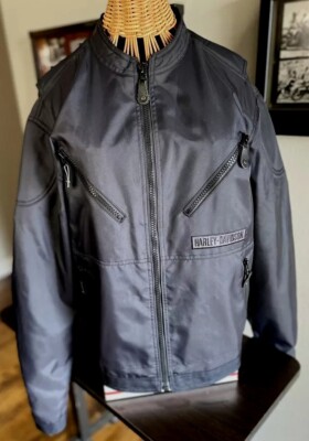 Harley-Davidson 2XL EAGLE Embroidered Nylon Cargo Biker Jacket