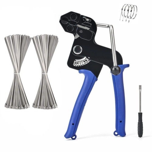 Edelstahl Kabelbinder Pistole Wickelwerkzeug Metall ZipperTie Puller Stretch ShearTool - Bild 1 von 8