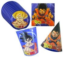 DRAGON BALL Z PARTY BUNDLE FOR 8 GUEST (1) Anime Birthday Party Lot Vintage