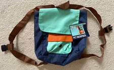 Pet Backpack Cat Dog Carrier Orange Teal Blue