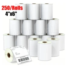 250/Roll 4"x6" Direct Thermal Address Shipping Labels for Zebra, Rollo, MUNBYN
