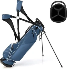 Tangkula Golf Stand Bag, Lightweight Carry Bag with 4 Dividers & 4 Pockets