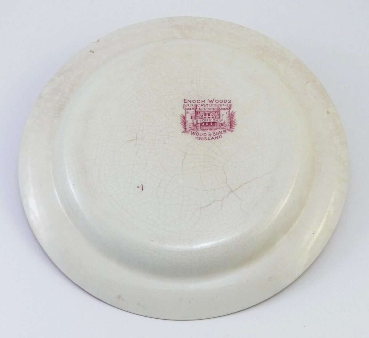 Woods & Sons Enoch Woods Stokesay Castles, Red Transferware 9 3/4