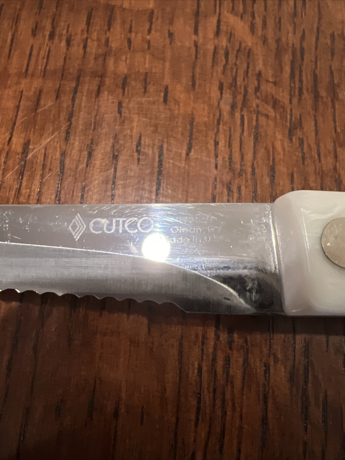CUTCO 1721 JF Trimmer Knife Serrated Edge Pearl White Handle eBay
