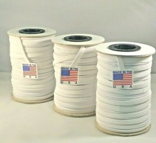 EOA Knitted Elastic 1/4 MADE IN USA - White 100 yards Rolls HIGH DEMAND ITEM ! !