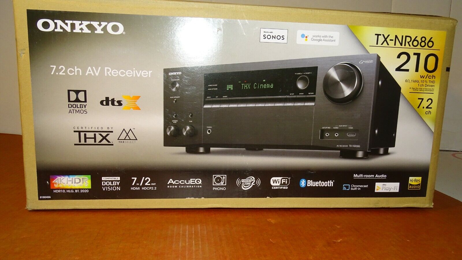 skyld med undtagelse af Continental Onkyo TX-NR686 7.2-Channel Network A/V Receiver for sale online | eBay