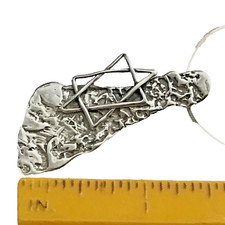 Sterling Silver Star of David Custom Made on 17 1/2 Sterling Chain Modern Style