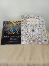 Lot of 2 Adult Stress Relieving Coloring Book 1 Mindful Meditation Coloring Bk
