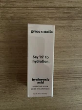 Hyaluronic Acid Face Serum 0.34 fl oz/10ml Travel Size Grace & Stella EXP 2026