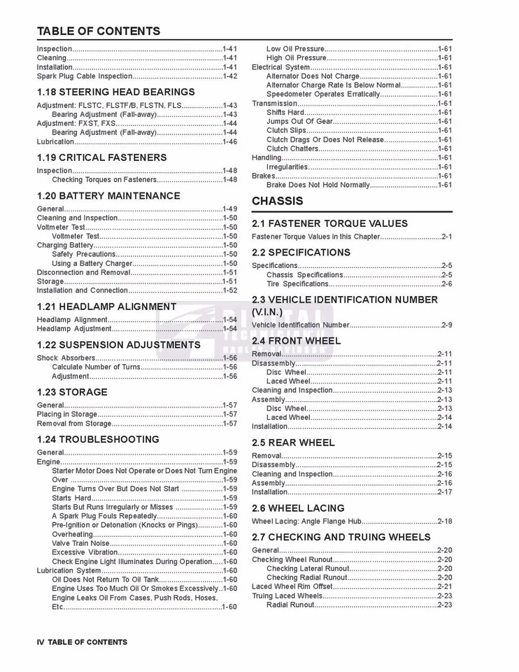Harley-Heritage Softail Classic 2012 manual de reparación de servicio impreso FLSTC Foto 3 de 4