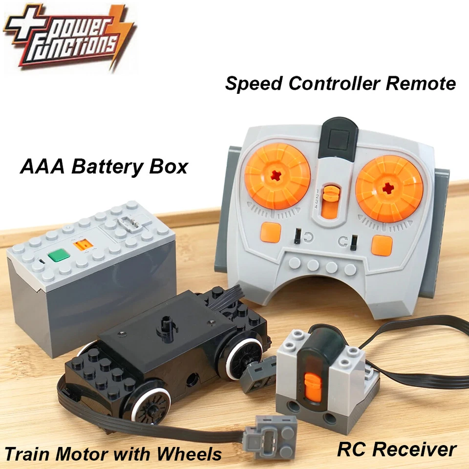 FIT FOR LEGO Power Functions 4pz Scatola Batteria Treno Motore Ricevitore IR Controllato per Lego Set