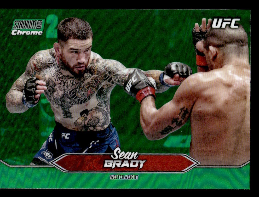 2025 Topps Stadium Club Chrome UFC #C-129 Sean Brady Green