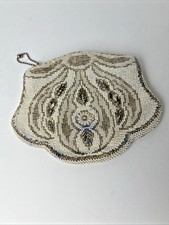 Antique Vtg Beaded Czech Purse Handbag Clutch Fairy Princess Flapper Art Deco