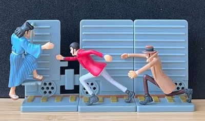 Lupine the Third x Coca-Cola Figure Goemon Inspector Zenigata Set Lot of 3