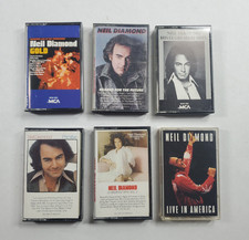 Neil Diamond Cassette Tapes Lot Of 6 Greatest Hits Live in America Primitive