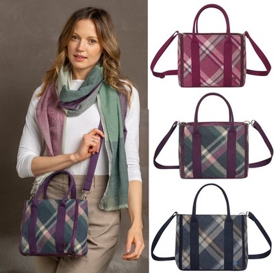 Kleine Tweed Tasche Handtasche von Earth Squared Farbwahl Schulterriemen