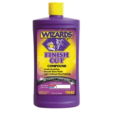 Wizards Products FINISH CUT 11040 One Step Compound, 32 oz Bottle, High-Gloss, O