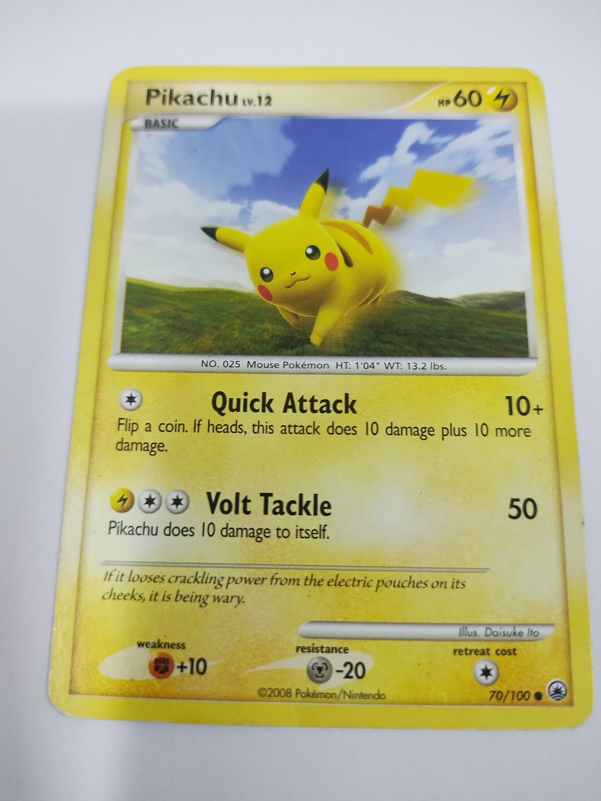 Pikachu 70/100 Regular Majestic Dawn Diamond & Pearl Common Pokemon TCG NM Lp