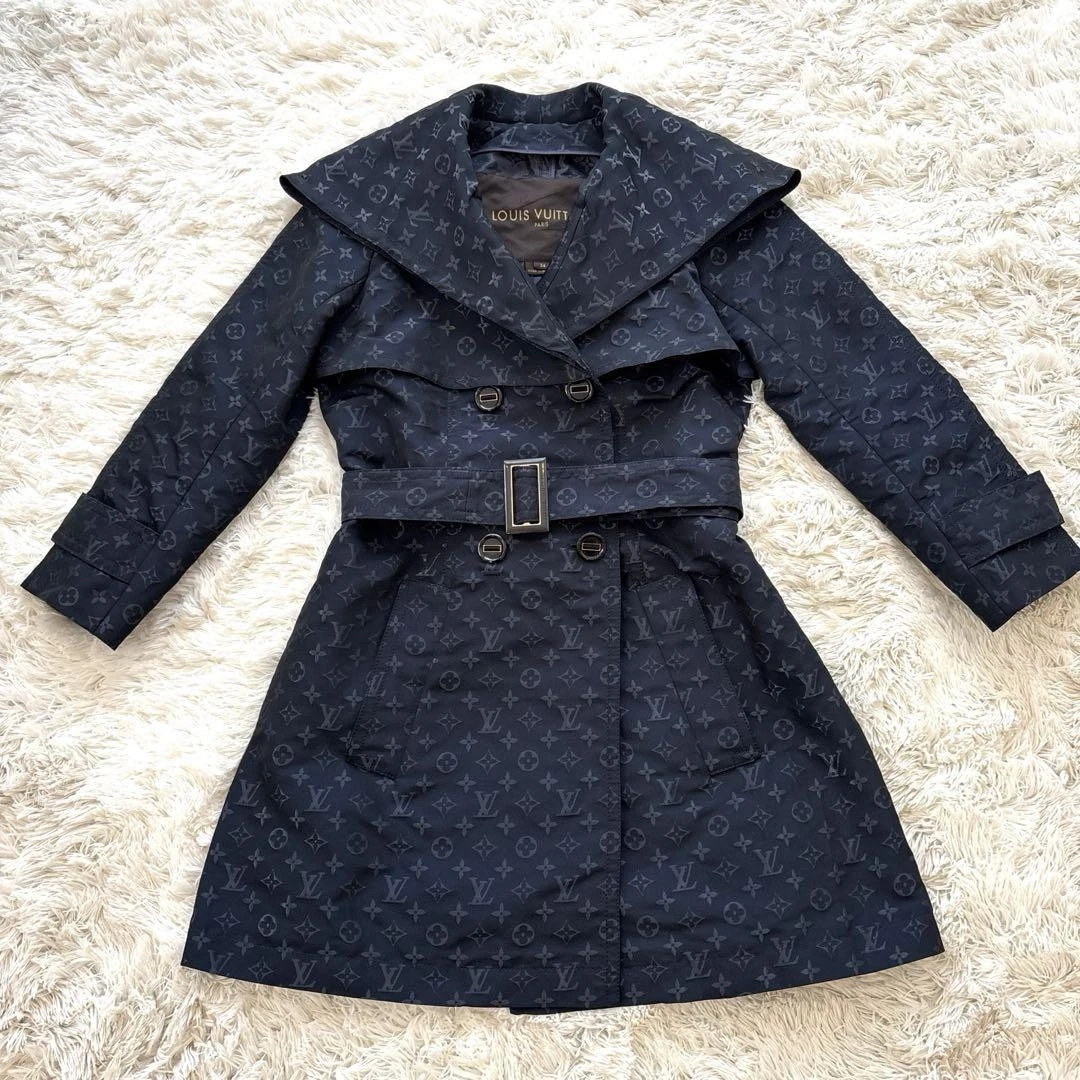 LOUIS VUITTON（LV） Louis Vuitton Trench Cappotto Navy 36 m7_0712