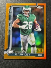 2025 Topps Chrome Saquon Barkley ORANGE REFRACTOR /25 Eagles #248
