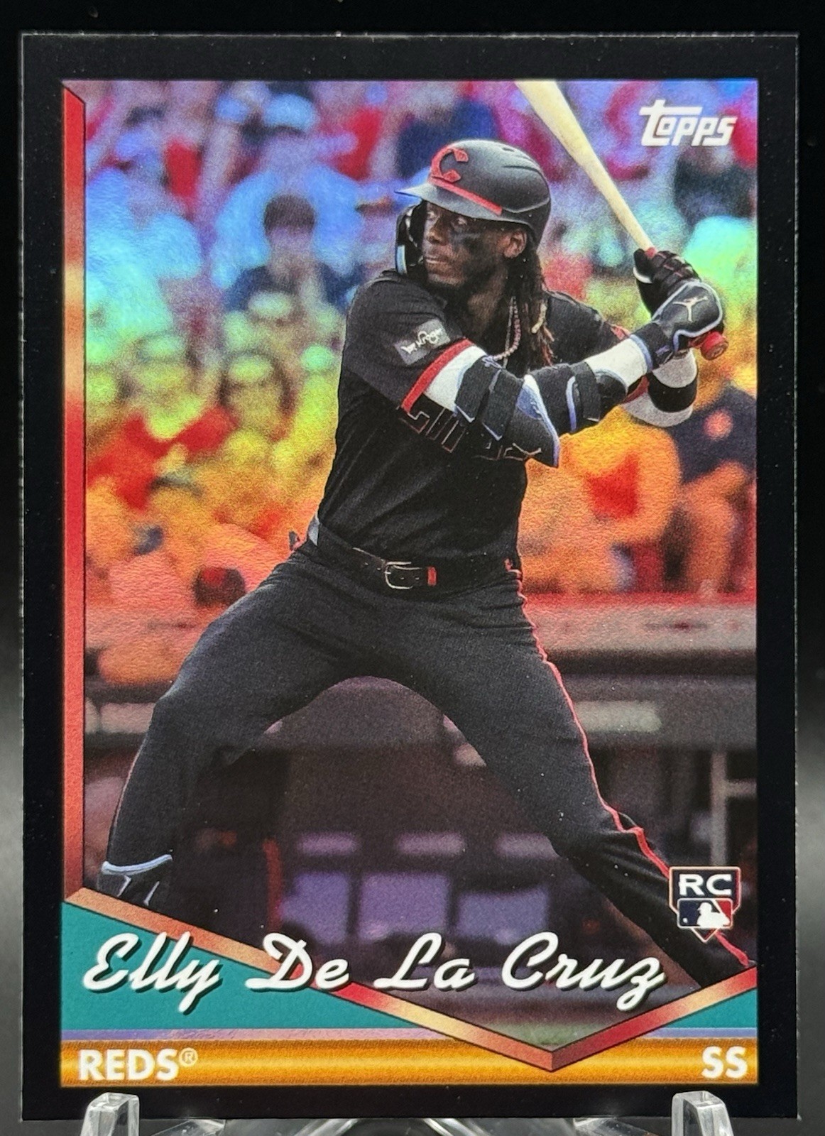 2024 Topps Archives - 1994 Topps Elly De La Cruz #300 Black Foilboard (RC) Reds