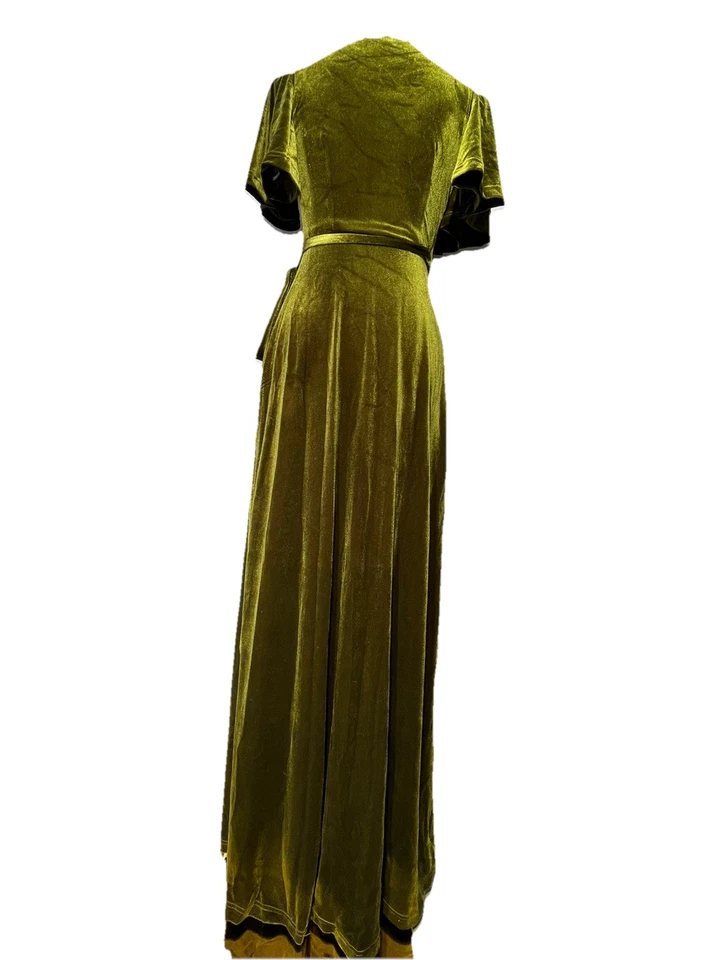 Unbranded Women’s Wrap Maxi Velvet Dress Small - Medium Holidays Fairy Grunge - Image 4 of 4