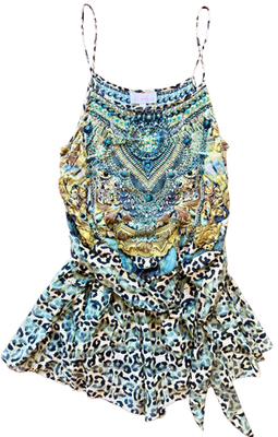 camilla silk mini dress Camilla Women's Silk Off The Shoulder Mini Dress - Multi - Size L