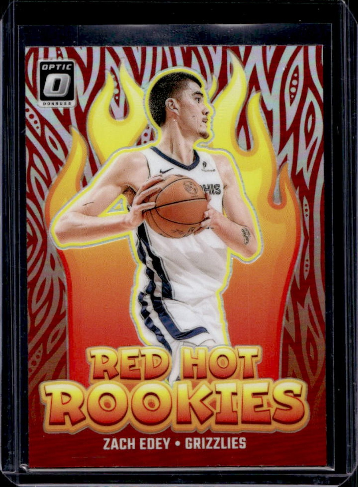 2024-25 Donruss Optic Zach Edey Red Hot Rookies Holo RC #4 Grizzlies