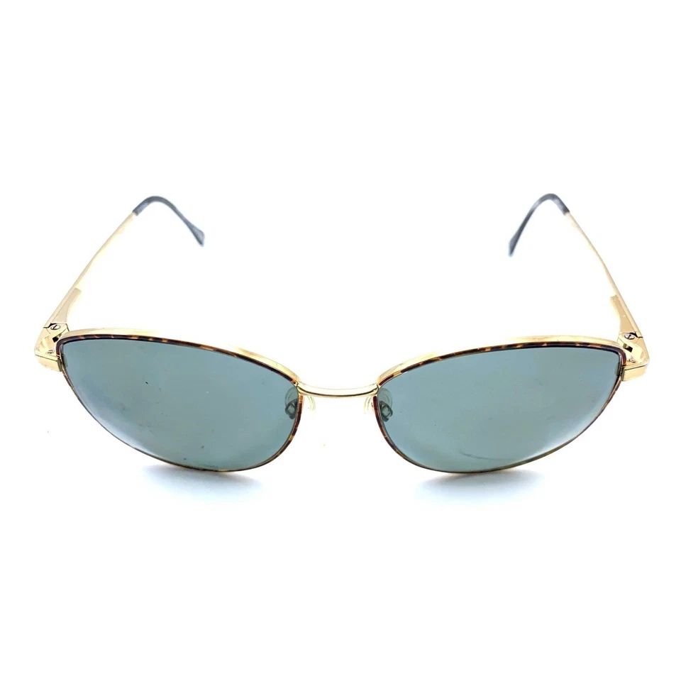 Monturas de gafas de metal cuadradas doradas Luxottica Janice Geptortoise 135 Italia Foto 3 de 4