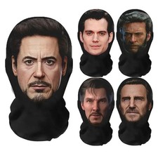 3D Printed Tony Stark Full Face Mask Cosplay Superhero Balaclava Costume