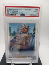 Label Error PSA 9 - Silver Sable Plexi #81 -'24 Marvel Masterpieces '92 Platinum