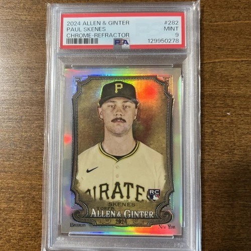 2024 Topps Allen & Ginter - Chrome Paul Skenes #282 Refractor (RC) PSA 9