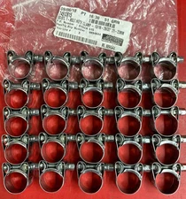 LOT OF (25) MIKALOR SUPRA 21-23mm HEAVY DUTY W2 BOLT CLAMPS M.6 03013630 SS/STL