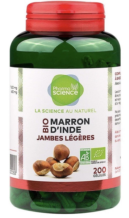 Marron d'inde bio Pharmascience gélules jambes légères après une journée debout