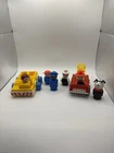 VTG Fisher Price Little People Fire Truck Police Ambulance Vehicle Lot Dog